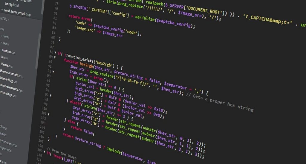 Syntax-highlighted PHP source code open in a dark code editor showing a function definition