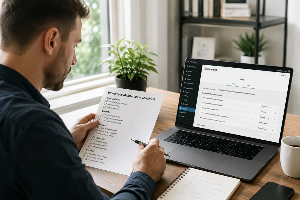 WordPress Maintenance Checklist apply